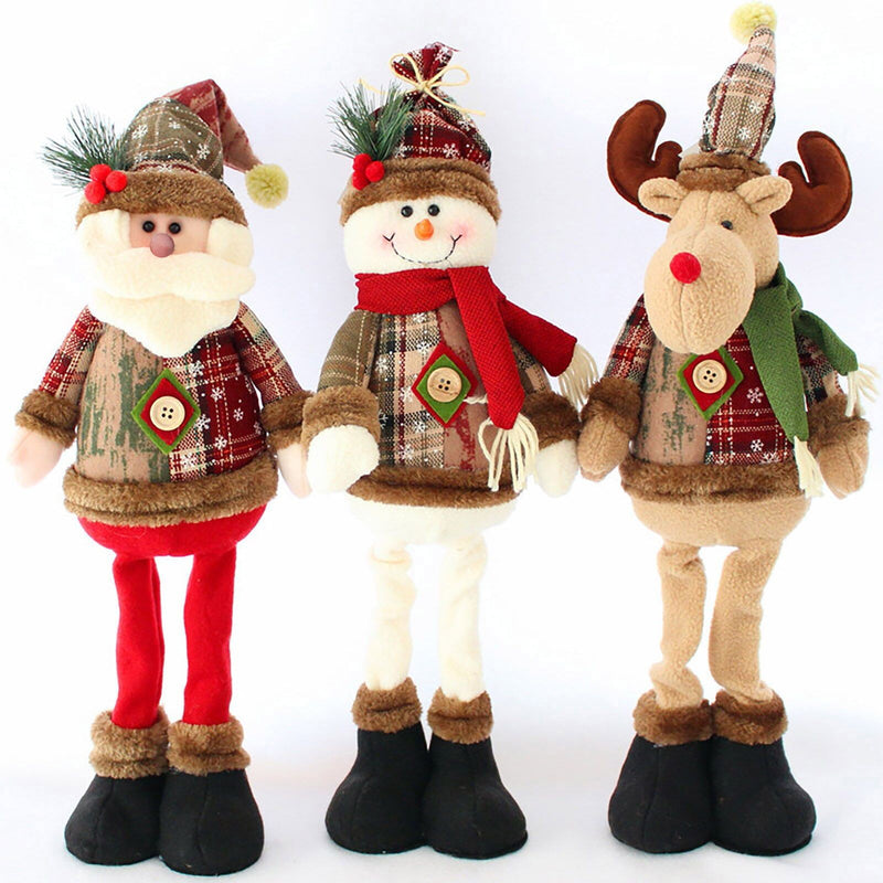 decoração de natal papai noel- boneco de neve-rena